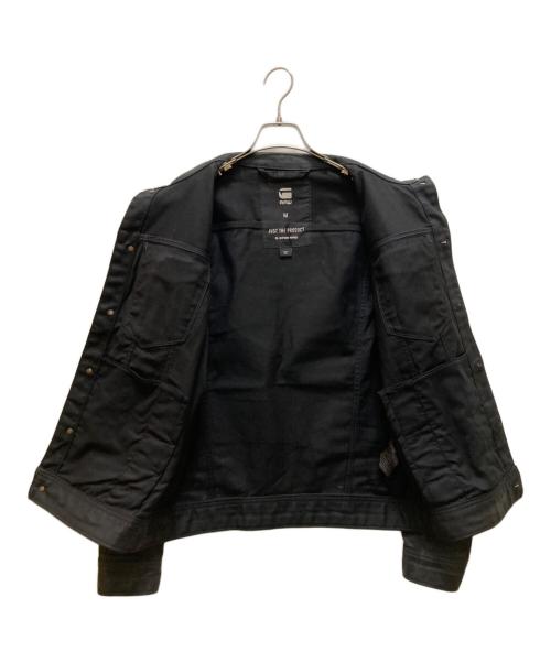 G-STAR RAW（ジースターロゥ）G-STAR RAW (ジースターロゥ) ペイントデザインコーティングデニムジャケット ブラック サイズ:Ｍの古着・服飾アイテム