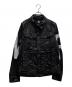 G-STAR RAW（ジースターロゥ）の古着「ペイントデザインコーティングデニムジャケット」｜ブラック