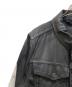 中古・古着 G-STAR RAW (ジースターロゥ) ペイントデザインコーティングデニムジャケット ブラック サイズ:Ｍ：6000円