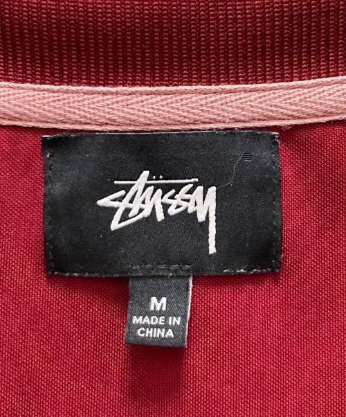 stussy（ステューシー）stussy (ステューシー) ハーフジップポロシャツ レッド サイズ:Mの古着・服飾アイテム