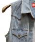 中古・古着 DIESEL (ディーゼル) DE-GLO-F デニムノースリ-ブウエスタンシャツワンピース インディゴ サイズ:M：5000円