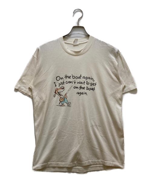 古着（フルギ）古着 (フルギ) オールドプリントTシャツ ベージュ サイズ:XLの古着・服飾アイテム