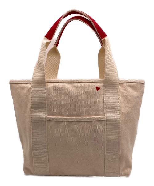 TOCCA（トッカ）TOCCA (トッカ) ラッキーシャワーキャンバストートバッグ ベージュ(オフ×ハート柄)の古着・服飾アイテム