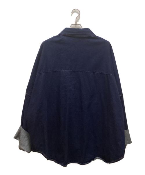 Vacancy（ヴァカンシー）VACANCY (ヴァカンシー) ZIPバイカラーデニムジャケット インディゴ サイズ:Freeの古着・服飾アイテム