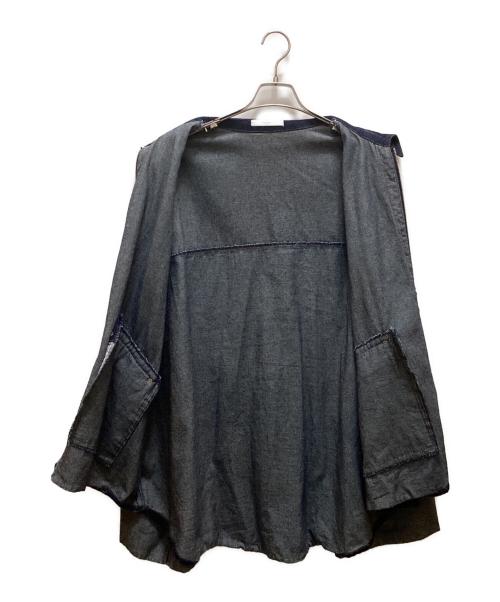 Vacancy（ヴァカンシー）VACANCY (ヴァカンシー) ZIPバイカラーデニムジャケット インディゴ サイズ:Freeの古着・服飾アイテム