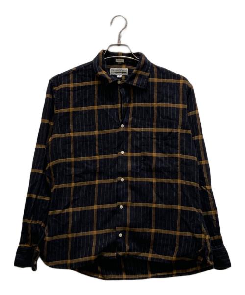 INDIVIDUALIZED SHIRTS（インディビジュアライズドシャツ）INDIVIDUALIZED SHIRTS (インディビジュアライズドシャツ) MOJITO (モヒート) コラボチェックオープンカラーシャツ ブラック×ブラウン サイズ:sの古着・服飾アイテム