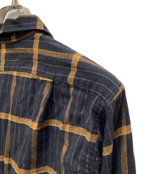INDIVIDUALIZED SHIRTS（インディビジュアライズドシャツ）INDIVIDUALIZED SHIRTS (インディビジュアライズドシャツ) MOJITO (モヒート) コラボチェックオープンカラーシャツ ブラック×ブラウン サイズ:sの古着・服飾アイテム