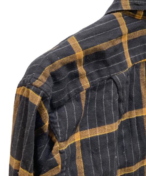 INDIVIDUALIZED SHIRTS（インディビジュアライズドシャツ）INDIVIDUALIZED SHIRTS (インディビジュアライズドシャツ) MOJITO (モヒート) コラボチェックオープンカラーシャツ ブラック×ブラウン サイズ:sの古着・服飾アイテム