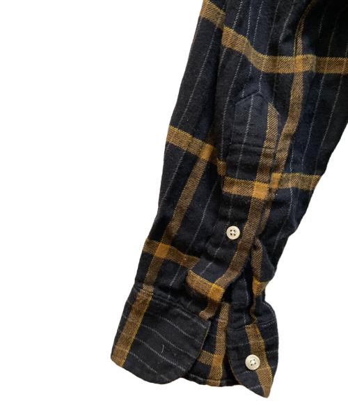 INDIVIDUALIZED SHIRTS（インディビジュアライズドシャツ）INDIVIDUALIZED SHIRTS (インディビジュアライズドシャツ) MOJITO (モヒート) コラボチェックオープンカラーシャツ ブラック×ブラウン サイズ:sの古着・服飾アイテム