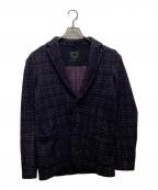 T-JACKET By TONELLOティージャケット バイ トネッロ）の古着「2Bチェックウールテーラードジャケット」｜ブラック