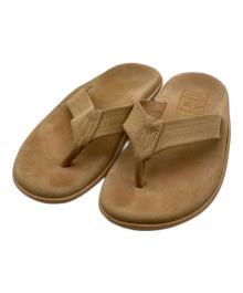 ISLAND SLIPPER（アイランドスリッパ）の古着「スウェードトングサンダル」｜ベージュ