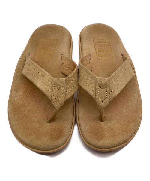 ISLAND SLIPPER（アイランドスリッパ）ISLAND SLIPPER (アイランドスリッパ) スウェードトングサンダル ベージュ サイズ:7の古着・服飾アイテム
