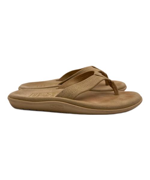 ISLAND SLIPPER（アイランドスリッパ）ISLAND SLIPPER (アイランドスリッパ) スウェードトングサンダル ベージュ サイズ:7の古着・服飾アイテム
