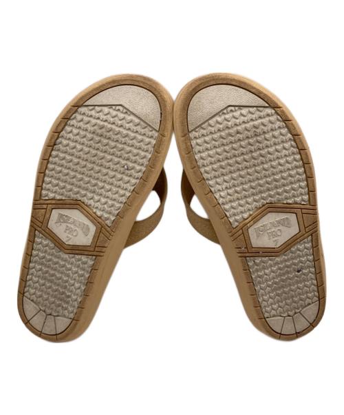 ISLAND SLIPPER（アイランドスリッパ）ISLAND SLIPPER (アイランドスリッパ) スウェードトングサンダル ベージュ サイズ:7の古着・服飾アイテム
