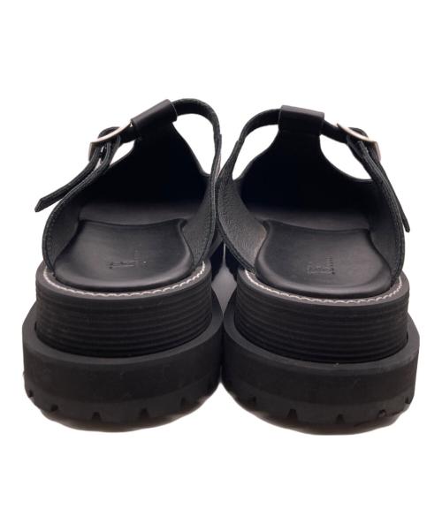 Y's….（ワイズ）Y's…. (ワイズ) カウレザー メリージェーンサンダル ブラック サイズ:6の古着・服飾アイテム