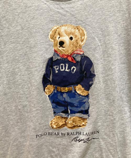 POLO RALPH LAUREN（ポロ・ラルフローレン）POLO RALPH LAUREN (ポロ・ラルフローレン) ポロベアプリントＴシャツ グレー サイズ:mの古着・服飾アイテム