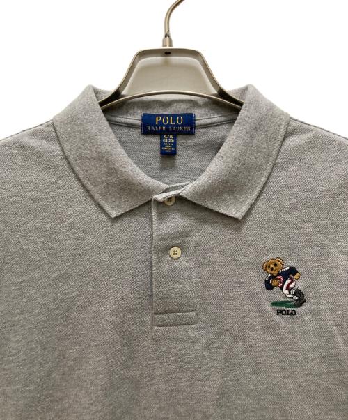 POLO RALPH LAUREN（ポロ・ラルフローレン）POLO RALPH LAUREN (ポロ・ラルフローレン) ポロベア刺繍ポロシャツ グレー サイズ:XT／TGの古着・服飾アイテム