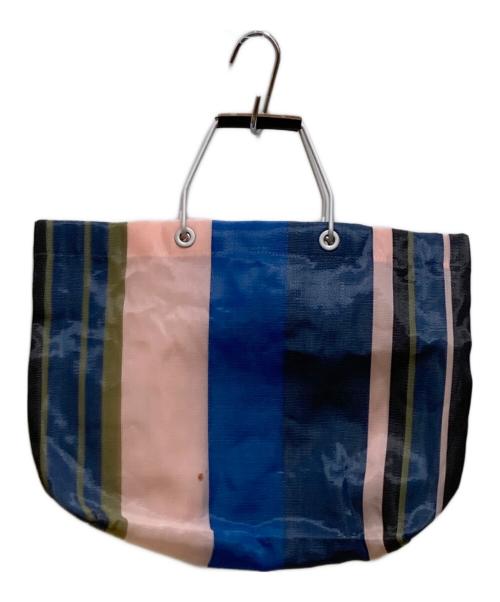 MARNI（マルニ）MARNI (マルニ) MARKET STRIPE BAG ブルーの古着・服飾アイテム