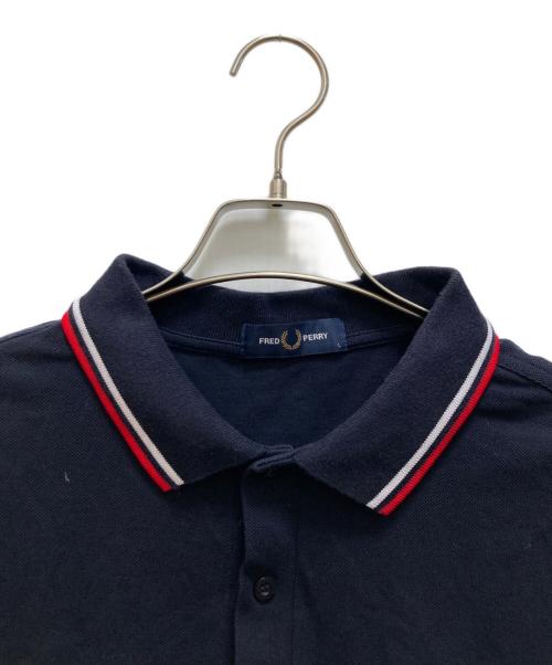FRED PERRY（フレッドペリー）FRED PERRY (フレッドペリー) リブラインポロシャツ ブラック サイズ: Lの古着・服飾アイテム