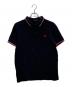 FRED PERRY（フレッドペリー）の古着「リブラインポロシャツ」｜ブラック