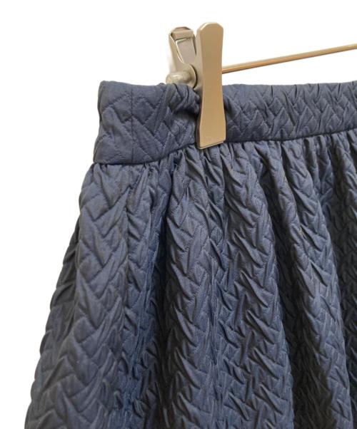 PRADA（プラダ）PRADA (プラダ) フクレジャガードミニスカート ネイビー サイズ:44sの古着・服飾アイテム