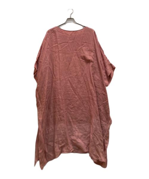 23区（ニジュウサンク）23区 (ニジュウサンク) LIBECO オーバーサイズ ワンピース ピンク サイズ:46の古着・服飾アイテム