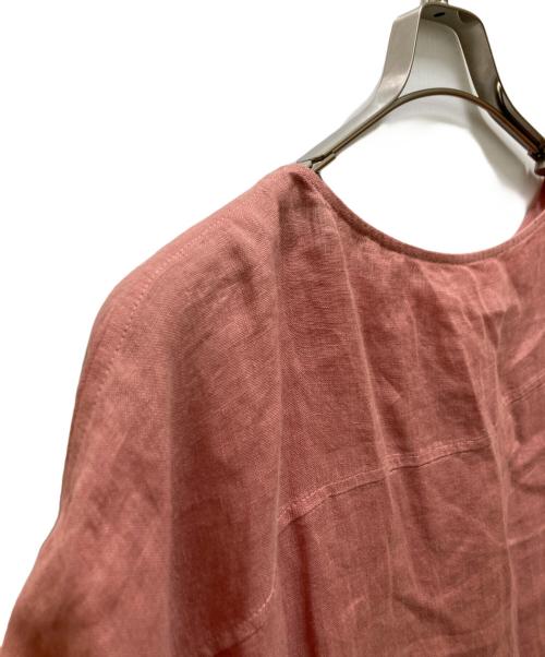 23区（ニジュウサンク）23区 (ニジュウサンク) LIBECO オーバーサイズ ワンピース ピンク サイズ:46の古着・服飾アイテム