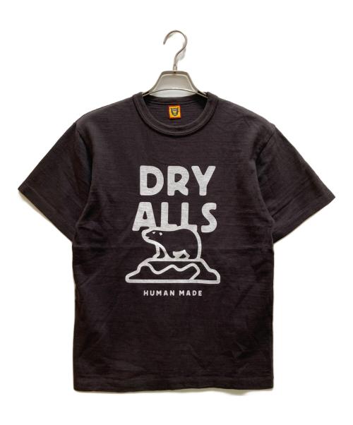HUMAN MADE（ヒューマンメイド）HUMAN MADE (ヒューマンメイド) DRY ALLS ベアプリントTシャツ グレー サイズ:mの古着・服飾アイテム