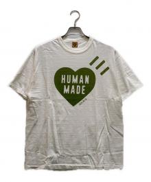 HUMAN MADE（ヒューマンメイド）の古着「ハートロゴTシャツ」｜ホワイト×グリーン