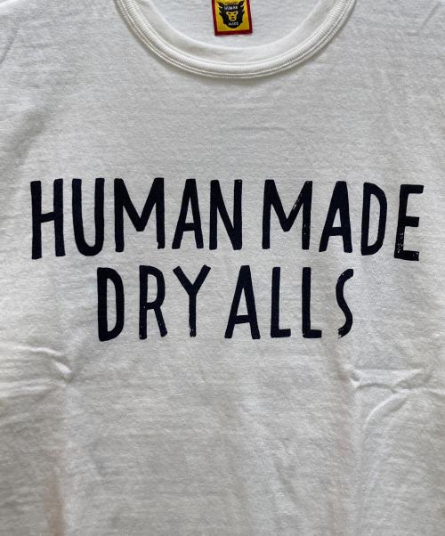 HUMAN MADE（ヒューマンメイド）HUMAN MADE (ヒューマンメイド) DRY ALLS プリントTシャツ ホワイト×ブラック サイズ:xlの古着・服飾アイテム
