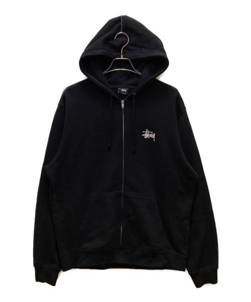 stussy（ステューシー）stussy (ステューシー) バックロゴジップパーカー ブラック サイズ:Ⅼの古着・服飾アイテム