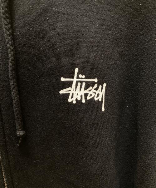stussy（ステューシー）stussy (ステューシー) バックロゴジップパーカー ブラック サイズ:Ⅼの古着・服飾アイテム