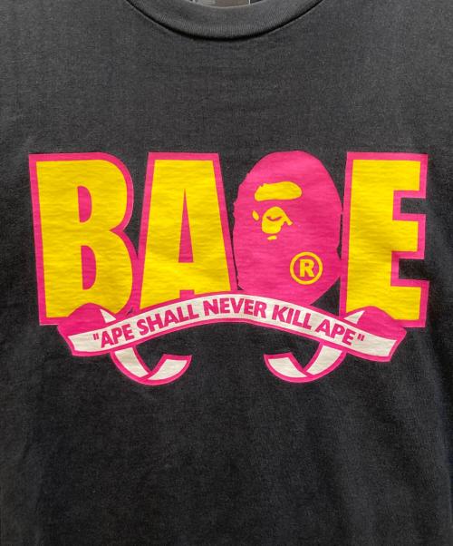 A BATHING APE（アベイシングエイプ）A BATHING APE (アベイシングエイプ) ロゴプリントTシャツ ブラック サイズ:不明の古着・服飾アイテム