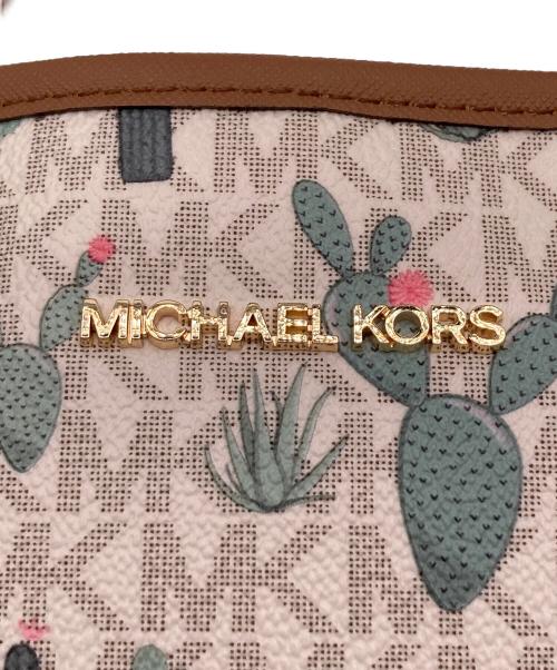 MICHAEL KORS（マイケル・コース）MICHAEL KORS (マイケル・コース) 総柄PVCトートバッグ ベージュの古着・服飾アイテム