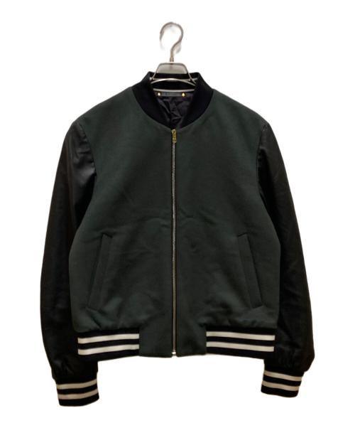 PAUL SMITH（ポールスミス）Paul Smith (ポールスミス) ウールスタジャン ブラック×グリーン サイズ:2の古着・服飾アイテム