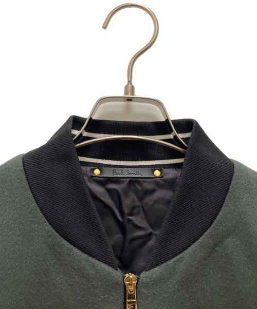 PAUL SMITH（ポールスミス）Paul Smith (ポールスミス) ウールスタジャン ブラック×グリーン サイズ:2の古着・服飾アイテム