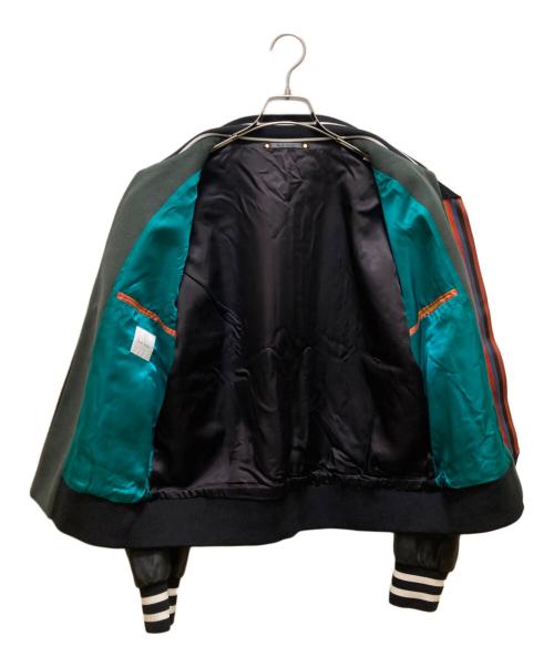 PAUL SMITH（ポールスミス）Paul Smith (ポールスミス) ウールスタジャン ブラック×グリーン サイズ:2の古着・服飾アイテム