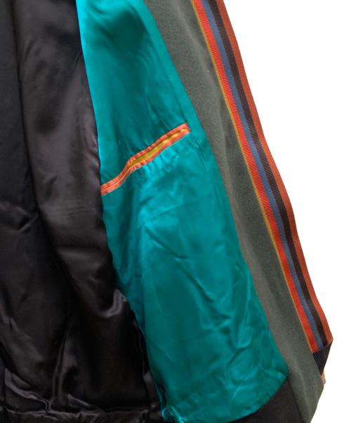 PAUL SMITH（ポールスミス）Paul Smith (ポールスミス) ウールスタジャン ブラック×グリーン サイズ:2の古着・服飾アイテム