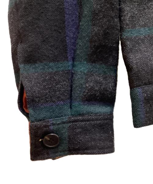 PS Paul Smith（ＰＳポールスミス）PS Paul Smith (ＰＳポールスミス) ブランケットチェックジップアップブルゾン グリーン サイズ:Mの古着・服飾アイテム
