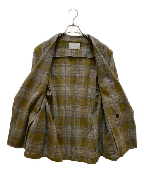 TOMORROW LAND（トゥモローランド）TOMORROW LAND (トゥモローランド) ガーゼウール チェック ダブルブレステッド4Bジャケット ベージュ サイズ:48の古着・服飾アイテム