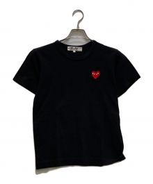 PLAY COMME des GARCONS（プレイコムデギャルソン）の古着「ハートワッペンTシャツ」｜ブラック