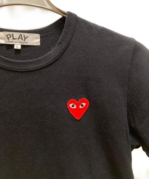 PLAY COMME des GARCONS（プレイコムデギャルソン）PLAY COMME des GARCONS (プレイコムデギャルソン) ハートワッペンTシャツ ブラック サイズ:lの古着・服飾アイテム