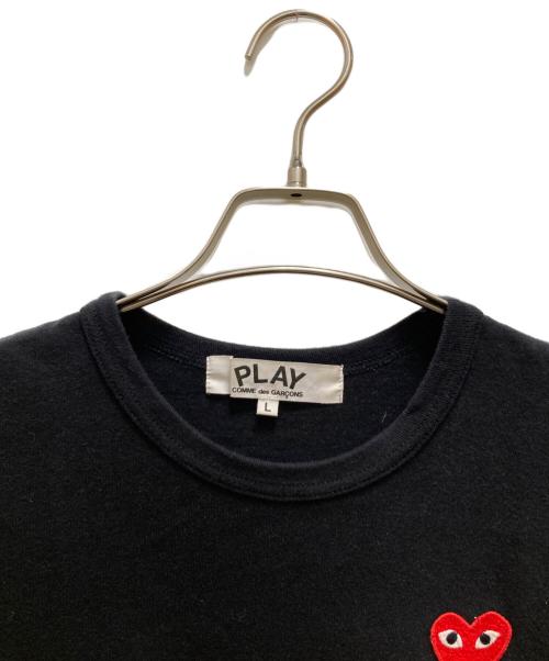 PLAY COMME des GARCONS（プレイコムデギャルソン）PLAY COMME des GARCONS (プレイコムデギャルソン) ハートワッペンTシャツ ブラック サイズ:lの古着・服飾アイテム