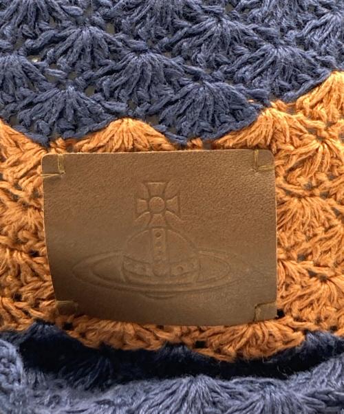 Vivienne Westwood（ヴィヴィアンウエストウッド）Vivienne Westwood (ヴィヴィアンウエストウッド) リネンつば先ワイヤーバケットハット ブルーの古着・服飾アイテム