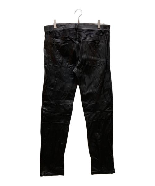 ZARA（ザラ）ZARA (ザラ) Ludovic de Saint Sernin ラムレザーバイカーパンツ ブラック サイズ:42の古着・服飾アイテム