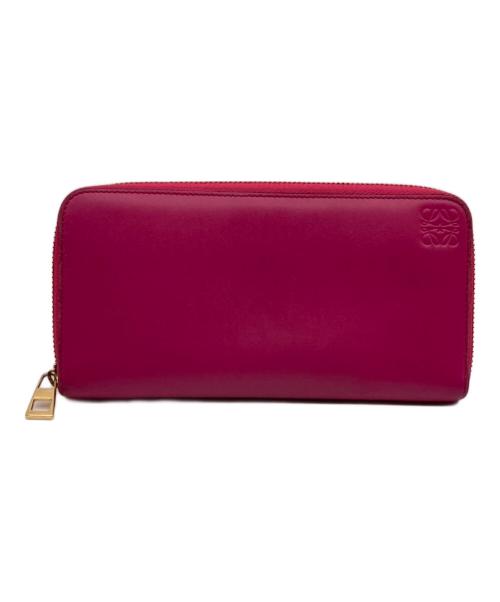 LOEWE（ロエベ）LOEWE (ロエベ) ラウンドファスナーウォレット ピンクの古着・服飾アイテム