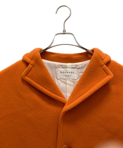 MACPHEE（マカフィー）MACPHEE (マカフィー) パイルメルトン オーバーサイズドコート オレンジ サイズ:36の古着・服飾アイテム