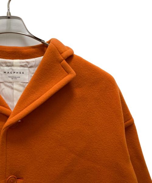 MACPHEE（マカフィー）MACPHEE (マカフィー) パイルメルトン オーバーサイズドコート オレンジ サイズ:36の古着・服飾アイテム