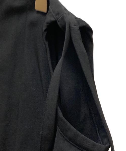 ROBE DE CHAMBRE COMME DES GARCONS（ローブドシャンブル コムデギャルソン）ROBE DE CHAMBRE COMME DES GARCONS (ローブドシャンブル コムデギャルソン) ヴィンテージウールギャバジンプリーツラップスカート ブラック サイズ:不明の古着・服飾アイテム