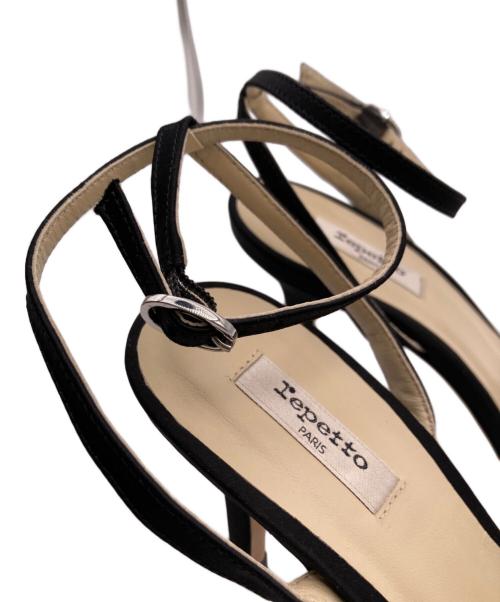 repetto（レペット）Repetto (レペット) ヒールストラップサンダル ブラック サイズ:36の古着・服飾アイテム